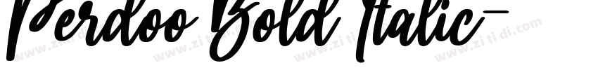 Perdoo Bold Italic字体转换